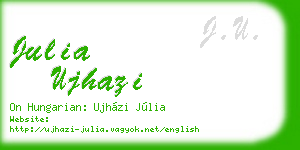 julia ujhazi business card
