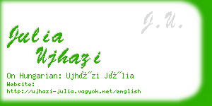 julia ujhazi business card